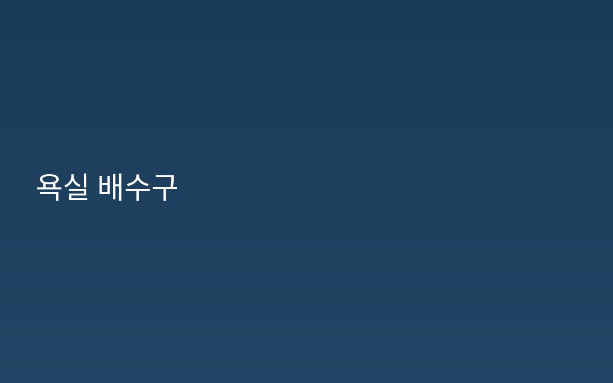포천시신읍동 배수구 트랩 하수구공사